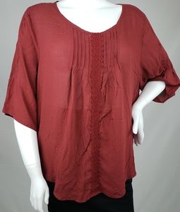 Cato sheer red blouse Sz 22/24w